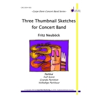 Titelseite de S'Stückes Three Thumnail Sketches for Concert Band