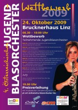 Plakat Jugendblasorchester Wettbewerb 2009