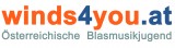 Logo der Homepage  der österreichiscehn Blasmusikjugend winds4you