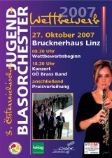 Plakat Jugend Blasorchester Wettbewerb