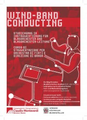 Plakat des Studienlehrgangs Wind-Band Conducting