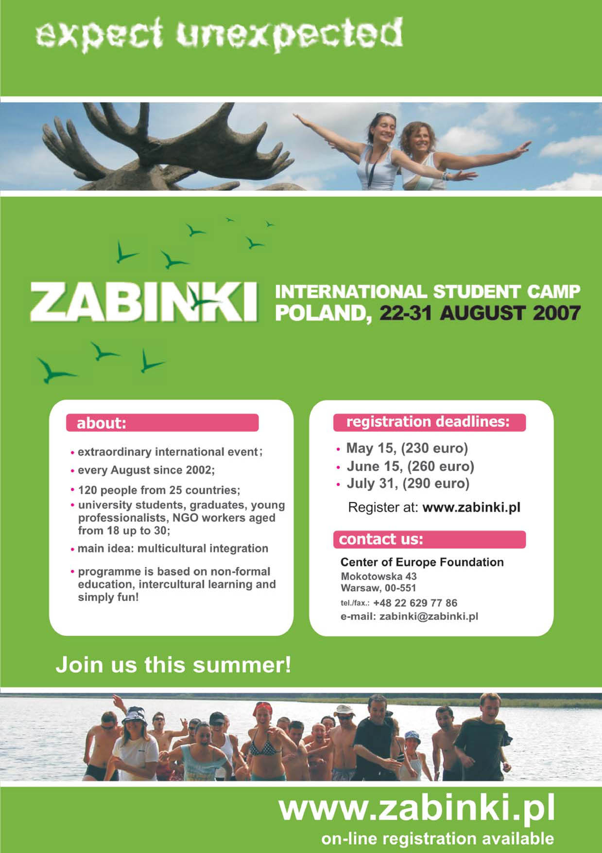 Internationales Camp in Polen