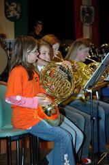 Musizierende Kinder beim Jugendblasorchester Wettbewerb
